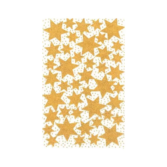 Matrica, 2 ív, 76x120 mm, AVERY ZWECKFORM, "Z-Design No.52225", arany csillagok