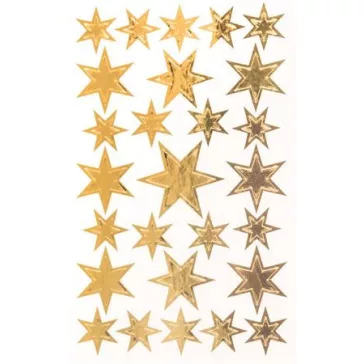   Matrica,  1 ív, 76x120 mm, AVERY ZWECKFORM, "Z-Design No.52252", arany csillagok