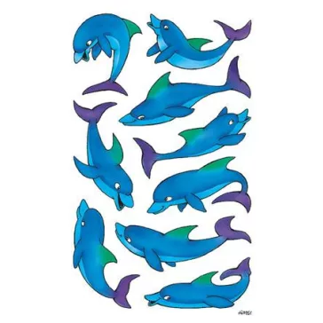   Matrica, papír, 2 ív, 76x120 mm, AVERY ZWECKFORM, "Z-Design No.53444", csillogó delfinek