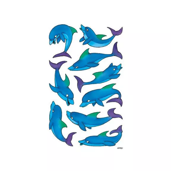 Matrica, papír, 2 ív, 76x120 mm, AVERY ZWECKFORM, "Z-Design No.53444", csillogó delfinek