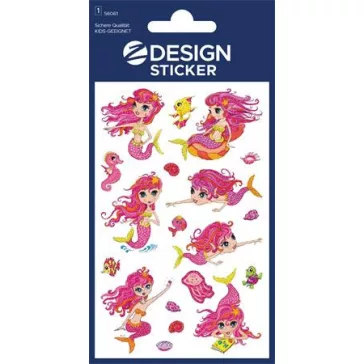   Matrica, fólia,  1 ív, 76x120 mm, AVERY ZWECKFORM, "Z-Design No.56061",  hableány