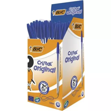   Golyóstoll, 0,32mm, kupakos, BIC "Cristal Original", kék