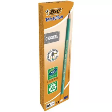   Grafitceruza radírral, HB, hatszögletű, BIC "Evolution Original"