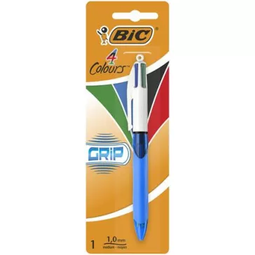   Golyóstoll, 0,32 mm, nyomógombos, négyszínű, BIC "4 Colours Grip Original"