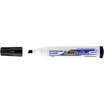   Flipchart- és táblamarker, 1,1-5,6 mm, vágott, BIC "Velleda ecolutions", fekete