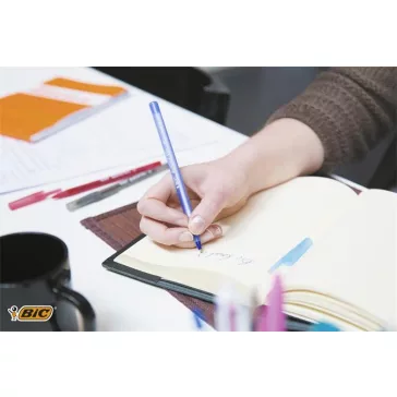   Golyóstoll, 0,32 mm, kupakos, BIC "Round Stic Classic", kék