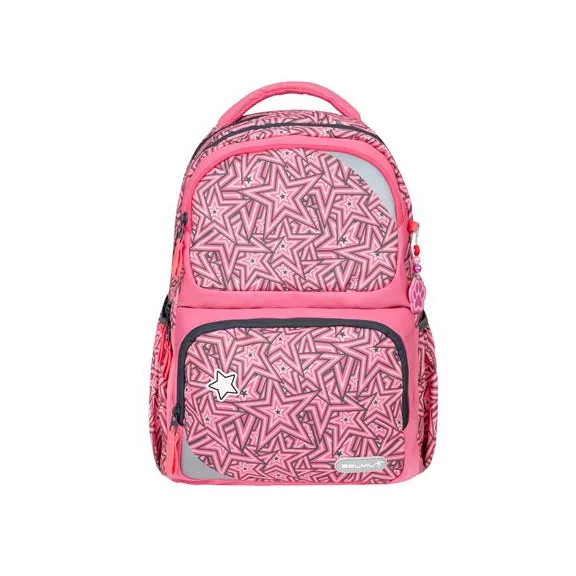 Iskolatáska, cipzáras, BELMIL "Maxi Pack Love Stars", csillagok