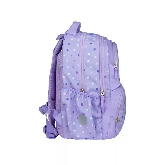 Iskolatáska, cipzáras, BELMIL "Maxi Pack Purple Dots", lila pöttyös Iskolatáska, cipzáras, BELMIL "Maxi Pack Purple Dots", lila pöttyös