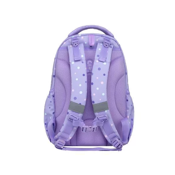 Iskolatáska, cipzáras, BELMIL "Maxi Pack Purple Dots", lila pöttyös Iskolatáska, cipzáras, BELMIL "Maxi Pack Purple Dots", lila pöttyös