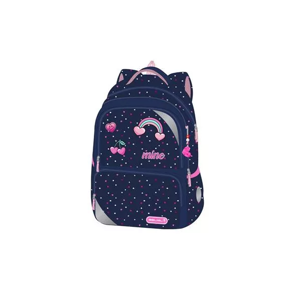 Iskolatáska, cipzáras, BELMIL "Maxi Packspecial T-Simple Heart", pöttyös-szivecskés Iskolatáska, cipzáras, BELMIL "Maxi Packspecial T-Simple Heart", pöttyös-szivecskés