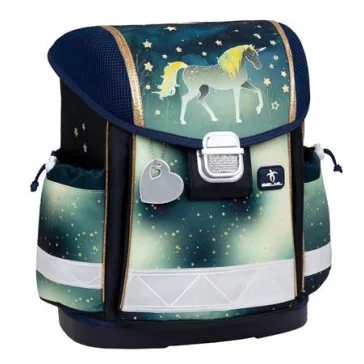   Iskolatáska, fémcsat, BELMIL "Classy Sparkling Unicorn", unikornis