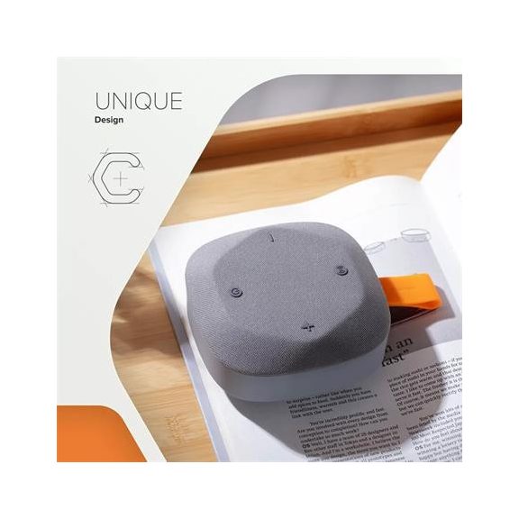 Hangszóró, hordozható, Bluetooth 5.3, CANYON "Hexagon 10", szürke-narancs