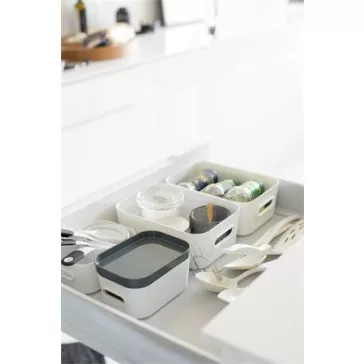   Műanyag tárolódoboz, 0,6 liter, SMARTSTORE "Compact XS", fehér