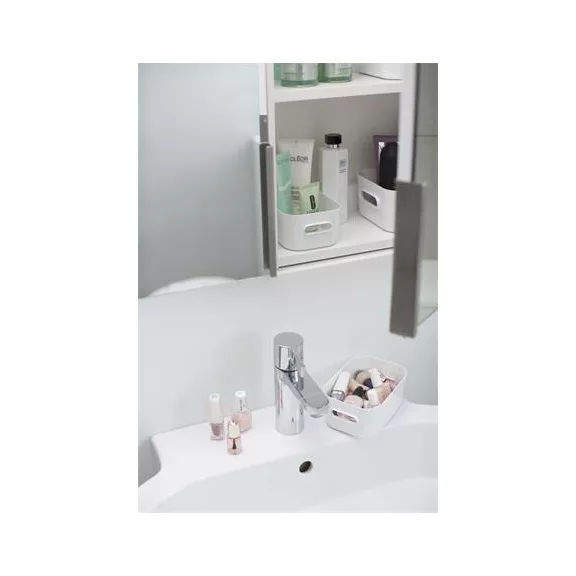 Műanyag tárolódoboz, 0,6 liter, SMARTSTORE "Compact XS", fehér