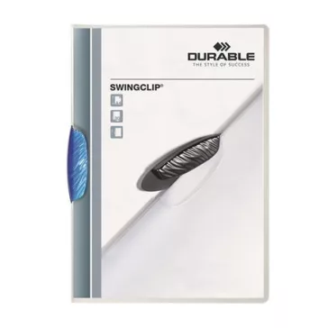  Gyorsfűző, klipes, A4, DURABLE "Swingclip® 30", kék