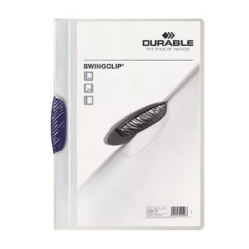   Gyorsfűző, klipes, A4, DURABLE "Swingclip® 30", sötétkék