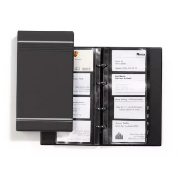   Névjegykártyatartó, 200 db-os, A-Z regiszterrel, álló, DURABLE "VISIFIX®", szürke