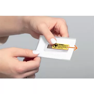   Névkitűző, mágnessel, elfordulásgátlóval, 90x54 mm, DURABLE "CLICK FOLD"