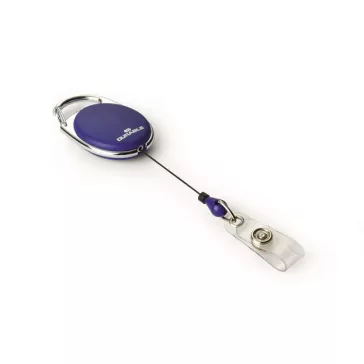   Azonosítókártya-tartó, kihúzható, patentos, DURABLE "Style", sötétkék