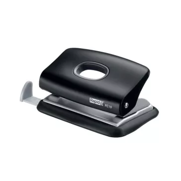   Lyukasztó, kétlyukú, 10 lap, RAPID "FC10 Fashion", fekete