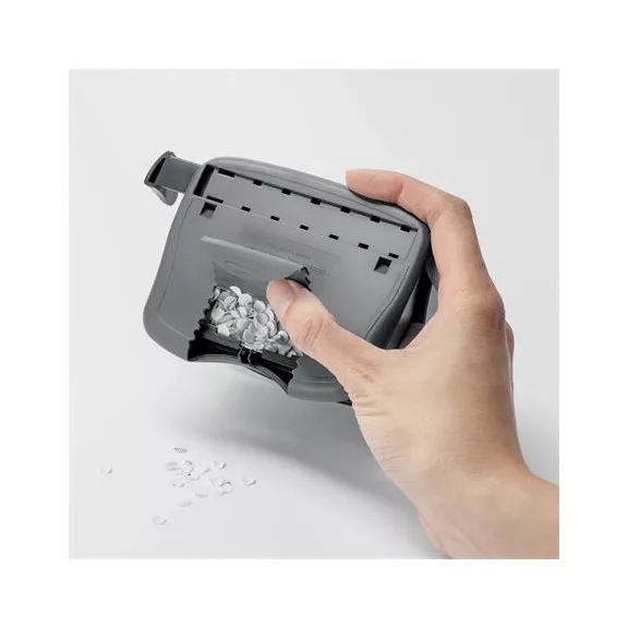 Lyukasztó, kétlyukú, újrahasznosított, 20 lap, RAPID "Eco 20", fekete