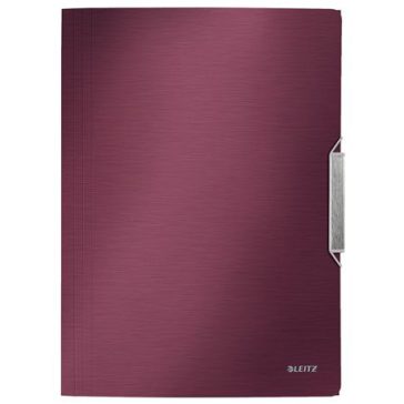   Gumis mappa, PP, A4, LEITZ "Style", gránátvörös