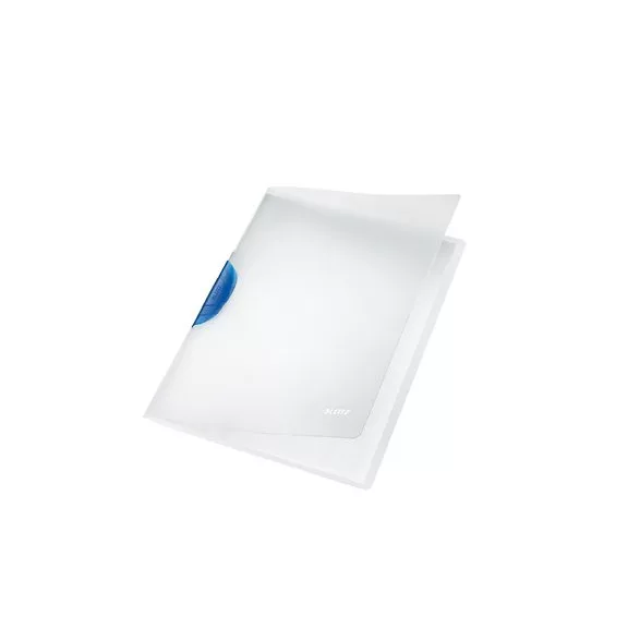 Gyorsfűző, klipes, PP, A4, LEITZ "ColorClip Magic", kék