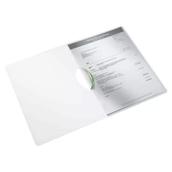 Gyorsfűző, klipes, PP, A4, LEITZ "Wow ColorClip", zöld