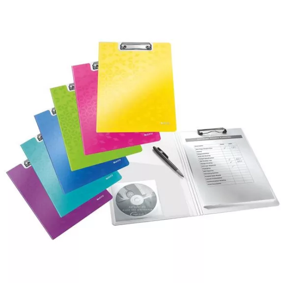 Felírótábla, fedeles, A4, LEITZ "Wow", zöld