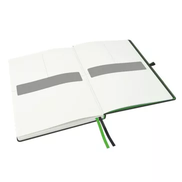   Jegyzetfüzet, exkluzív, A4, kockás, 80 lap, keményfedeles, LEITZ "Complete", fekete