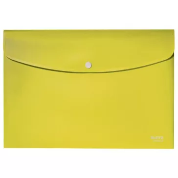   Irattartó tasak, A4, PP, patentos, LEITZ "Recycle", sárga