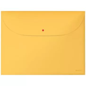   Irattartó tasak, 2 zsebes, A4, PP, pantentos, LEITZ "Cosy", melegsárga