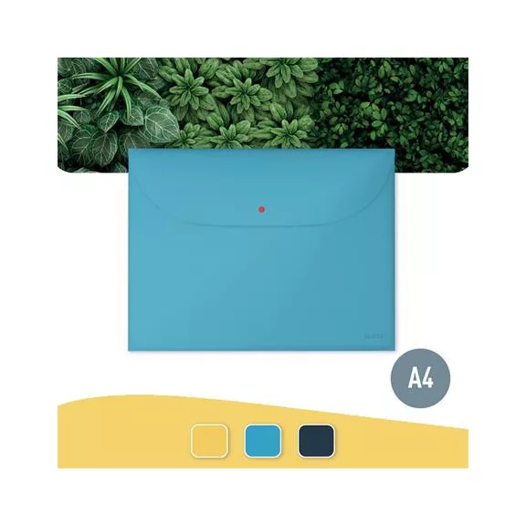 Irattartó tasak, 2 zsebes, A4, PP, pantentos, LEITZ "Cosy", nyugodtkék