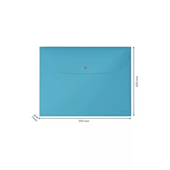 Irattartó tasak, 2 zsebes, A4, PP, pantentos, LEITZ "Cosy", nyugodtkék