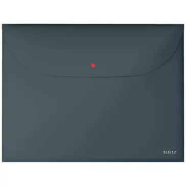   Irattartó tasak, 2 zsebes, A4, PP, pantentos, LEITZ "Cosy", bársonyszürke