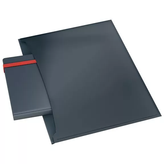 Irattartó tasak, 2 zsebes, A4, PP, pantentos, LEITZ "Cosy", bársonyszürke