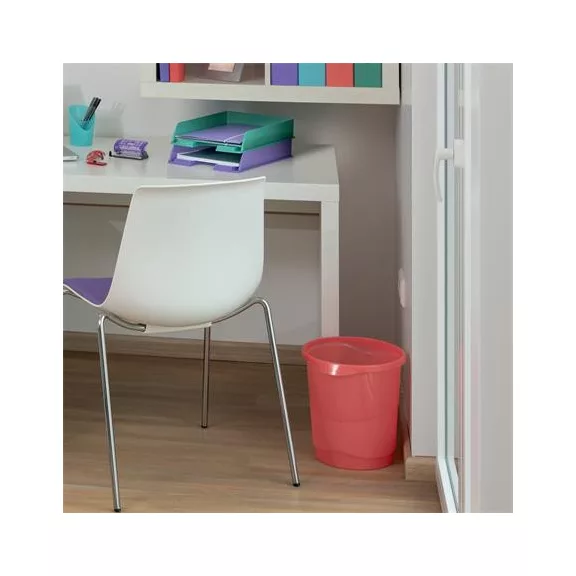 Lyukasztó, mini, kétlyukú, 10 lap, RAPID, "Colour'Breeze", korall