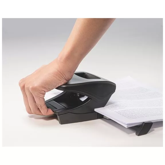Lyukasztó, kétlyukú, 30 lap, LEITZ "Recycle NeXXt", fekete