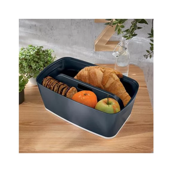 Rendszerező tálca, fogantyúval, LEITZ "MyBox Cosy", bársonyszürke