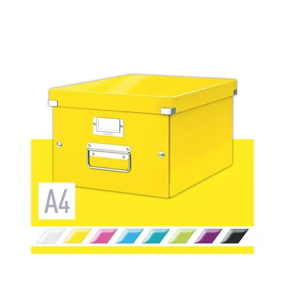 Doboz, A4 méret, LEITZ "Click&Store", sárga