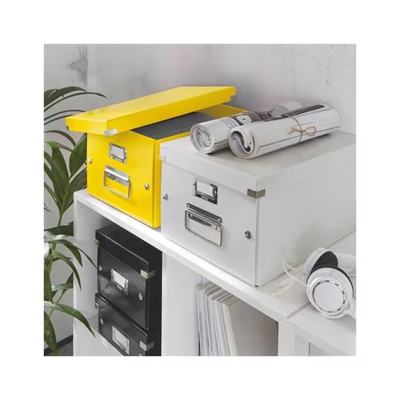Doboz, A4 méret, LEITZ "Click&Store", sárga