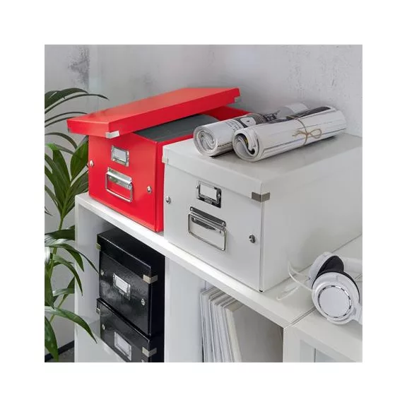 Doboz, A4 méret, LEITZ "Click&Store", piros