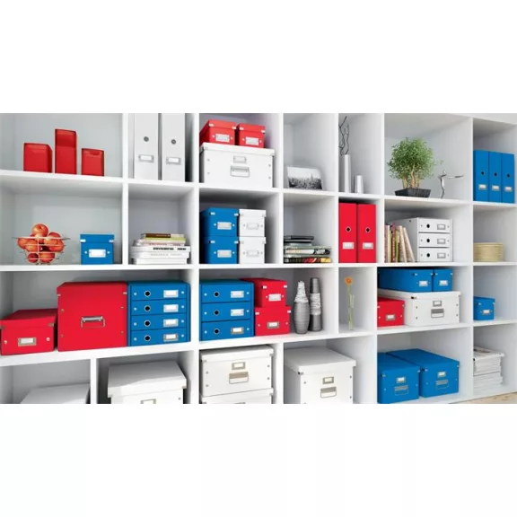 Doboz, A4 méret, LEITZ "Click&Store", piros