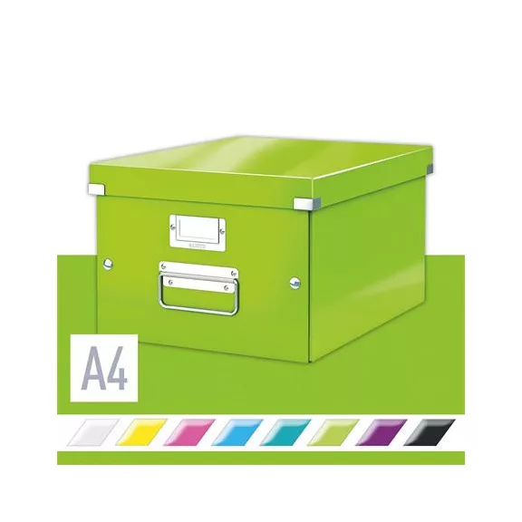 Doboz, A4 méret, LEITZ "Click&Store", zöld