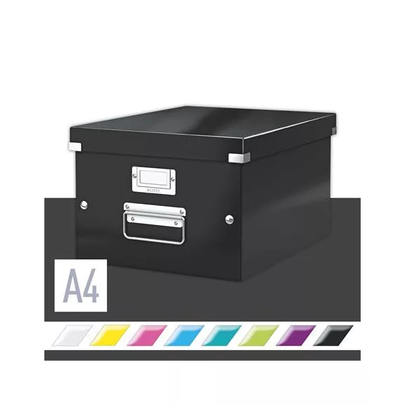 Doboz, A4 méret, LEITZ "Click&Store", fekete