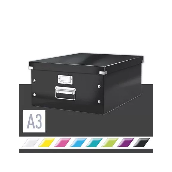 Doboz, A3 méret, LEITZ "Click&Store", fekete