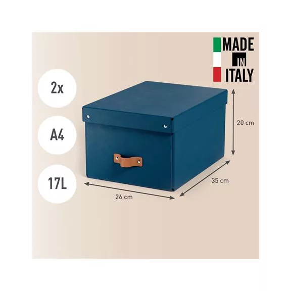 Tárolódoboz, M méret, LEITZ "Puro", óceánkék