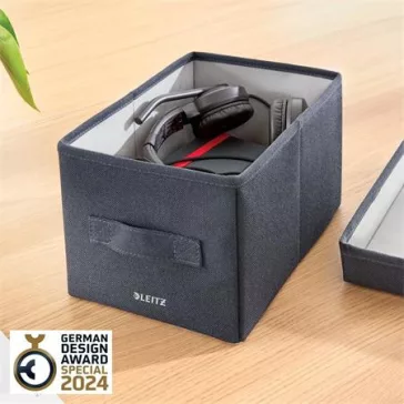   Hordozótáska, 3 rekeszes, LEITZ "Fabric Hot Desking", sötétszürke