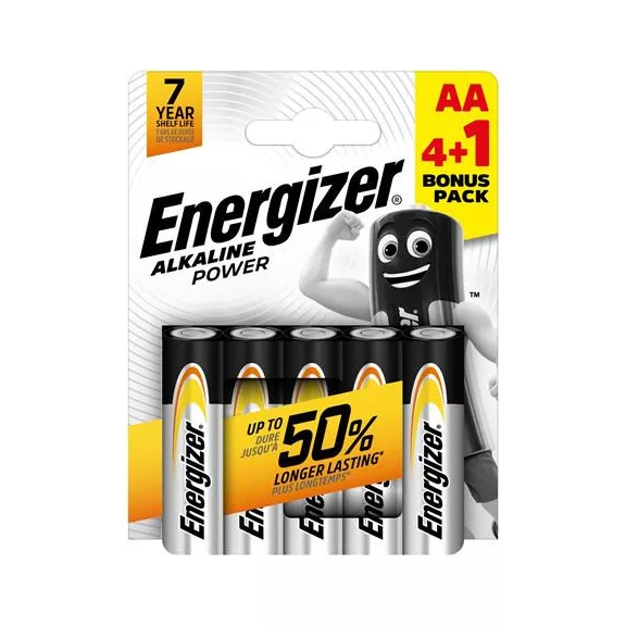 Elem, AA ceruza, 4+1 db, ENERGIZER "Alkaline Power" Elem, AA ceruza, 4+1 db, ENERGIZER "Alkaline Power"