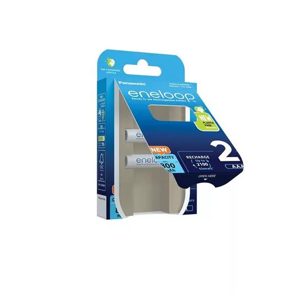 Tölthető elem, AAA mikro, 2x800 mAh Ni-MH, PANASONIC "Eneloop"